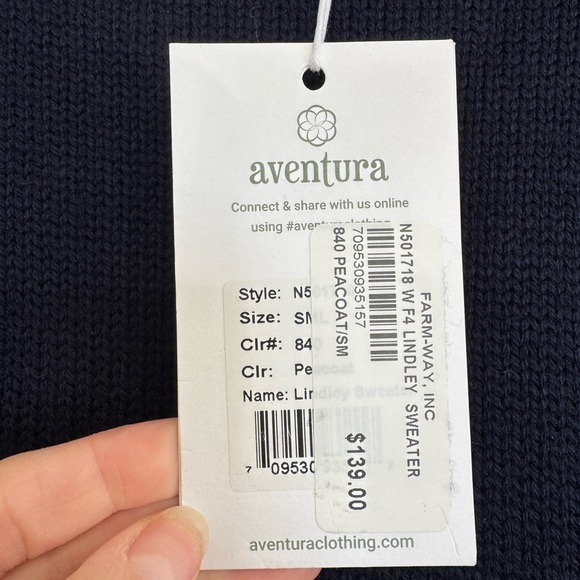 Aventura Lindley Embroidered Sweater NWT - Picture 7 of 7